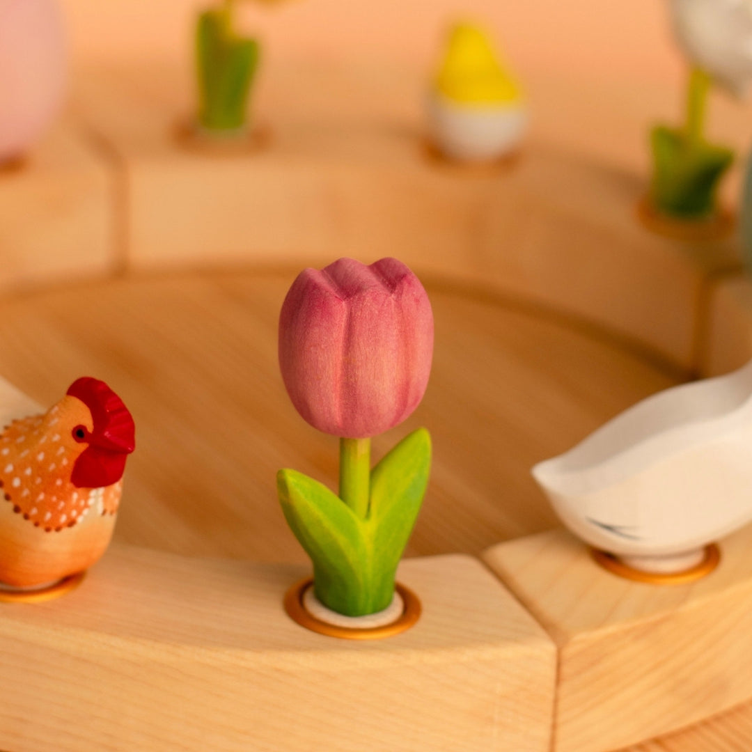 BumbuToys Wooden Celebration Ring Decoration - Festive Tulip - Online, Australia