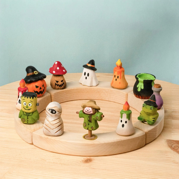 Bumbu Toys Halloween Wooden Celebration Ring Decorative Figures - Online, Australia