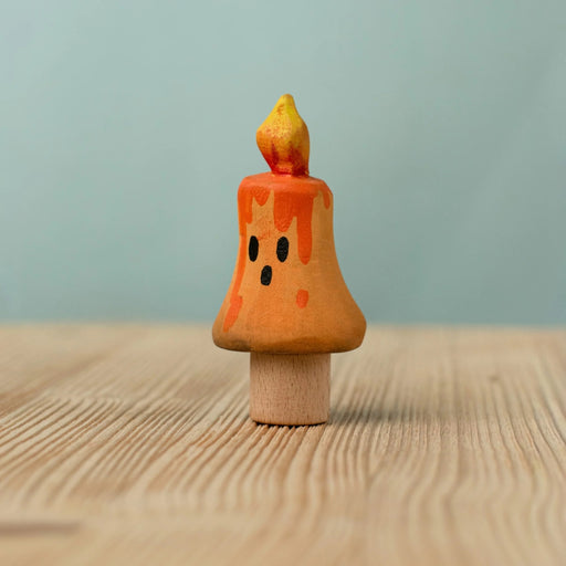 BumbuToys Wooden Celebration Ring Decoration - Magic Candle - Orange - Online, Australia