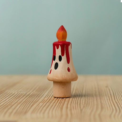 BumbuToys Wooden Celebration Ring Decoration - Magic Candle - Red - Online, Australia