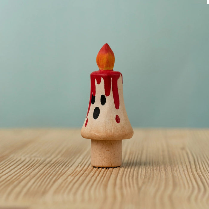 BumbuToys Wooden Celebration Ring Decoration - Magic Candle - Red - Online, Australia