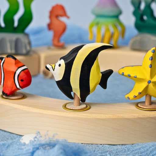 BumbuToys Wooden Celebration Ring Decoration - Moorish Idol Fish - Online, Australia