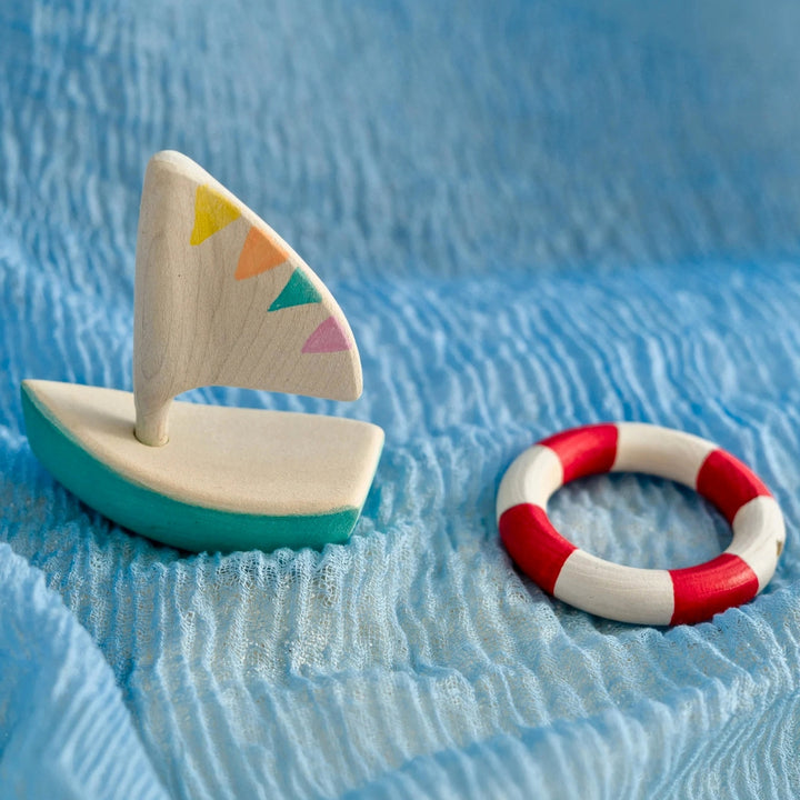 BumbuToys Wooden Celebration Ring Decoration - Sailboat - Online, Australia