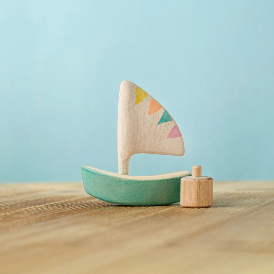 BumbuToys Wooden Celebration Ring Decoration - Sailboat - Online, Australia