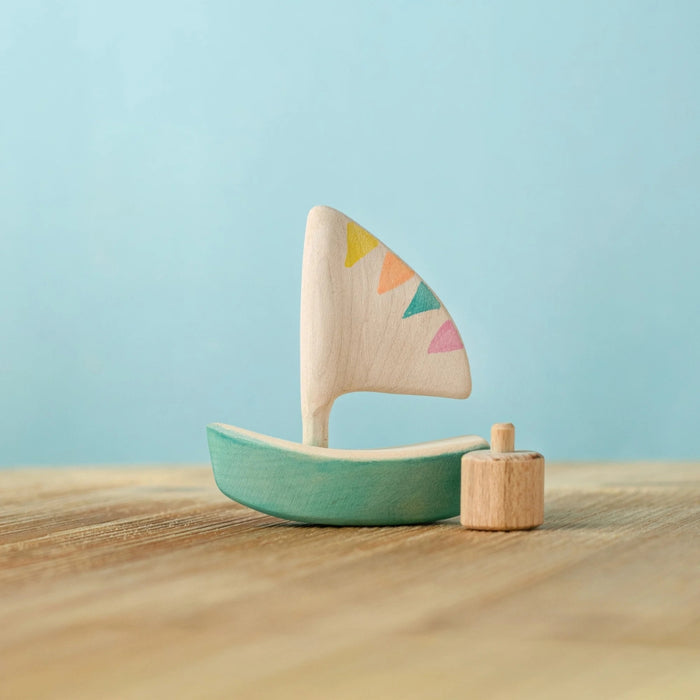 BumbuToys Wooden Celebration Ring Decoration - Sailboat - Online, Australia