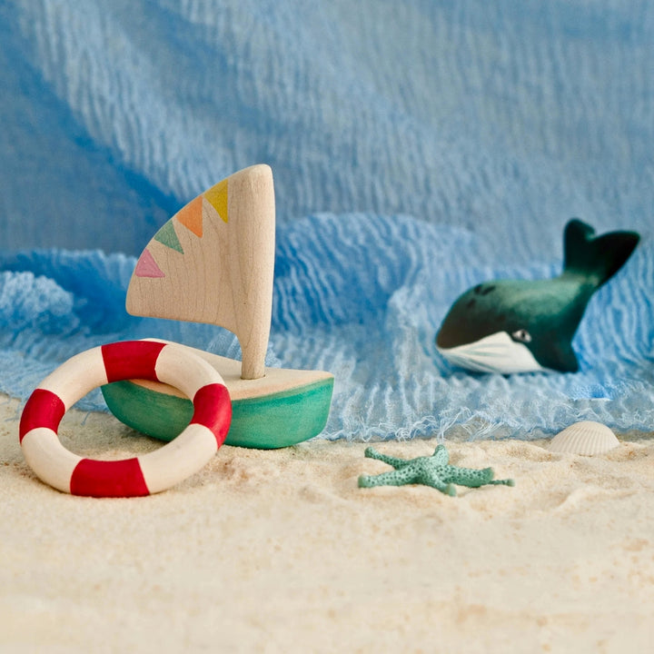 BumbuToys Wooden Celebration Ring Decoration - Sailboat - Online, Australia