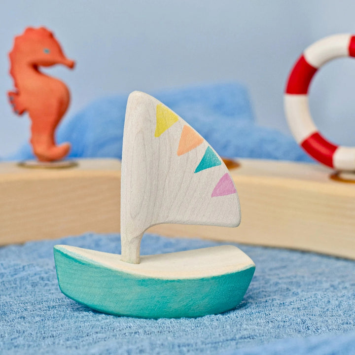 BumbuToys Wooden Celebration Ring Decoration - Sailboat - Online, Australia