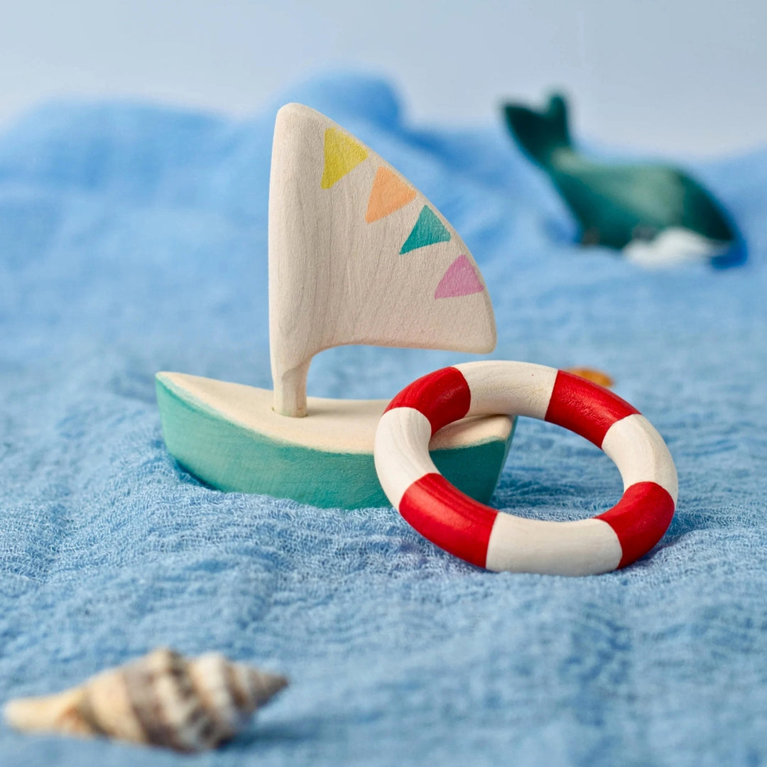 BumbuToys Wooden Celebration Ring Decoration - Sailboat - Online, Australia
