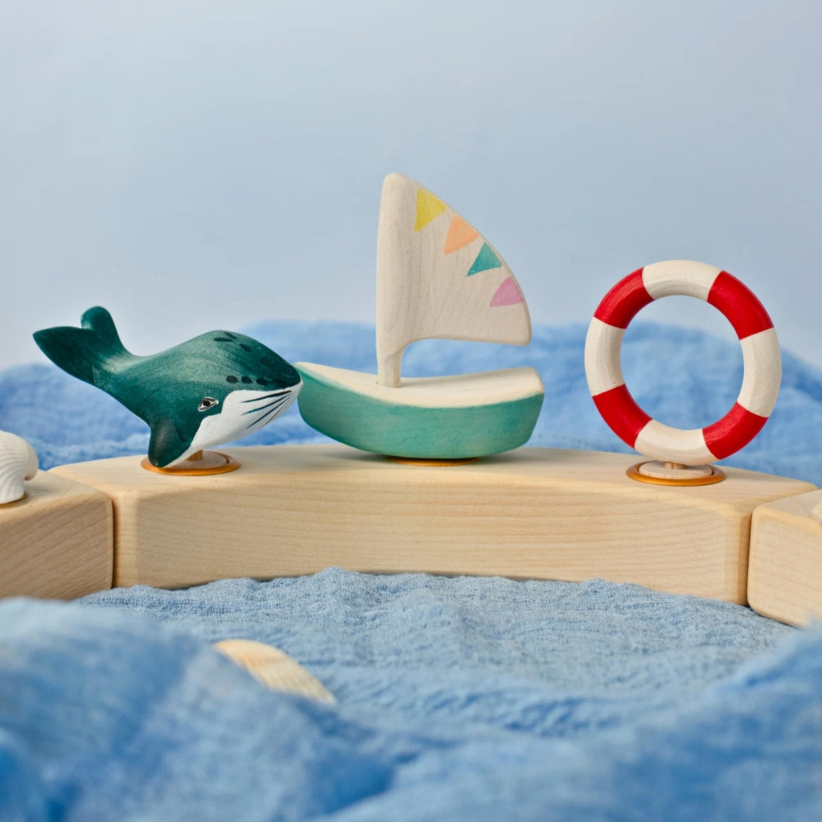 BumbuToys Wooden Celebration Ring Decoration - Sailboat - Online, Australia