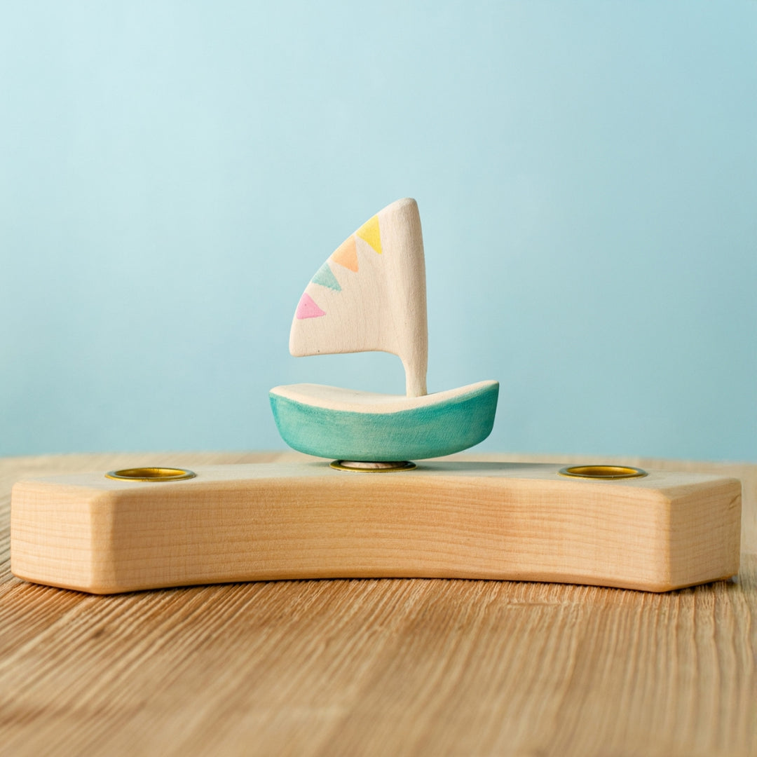 BumbuToys Wooden Celebration Ring Decoration - Sailboat - Online, Australia