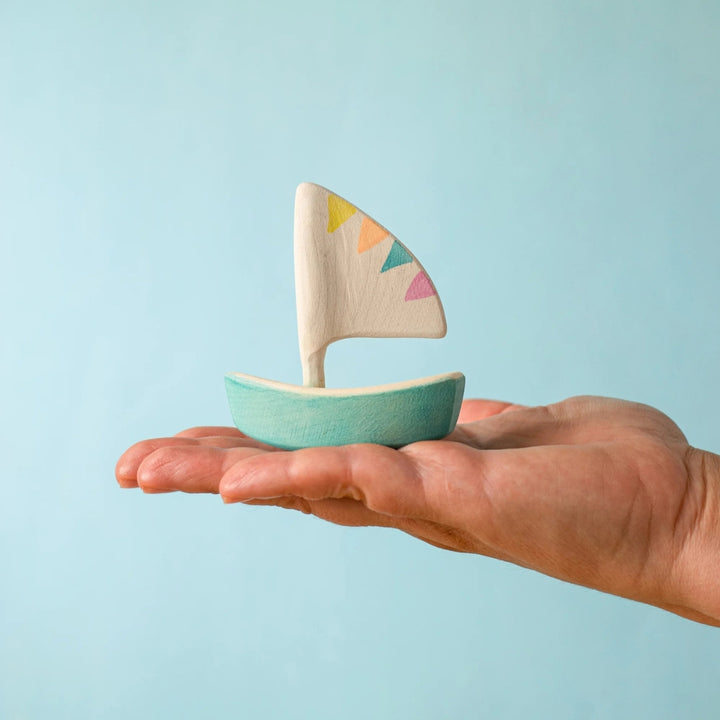 BumbuToys Wooden Celebration Ring Decoration - Sailboat - Online, Australia