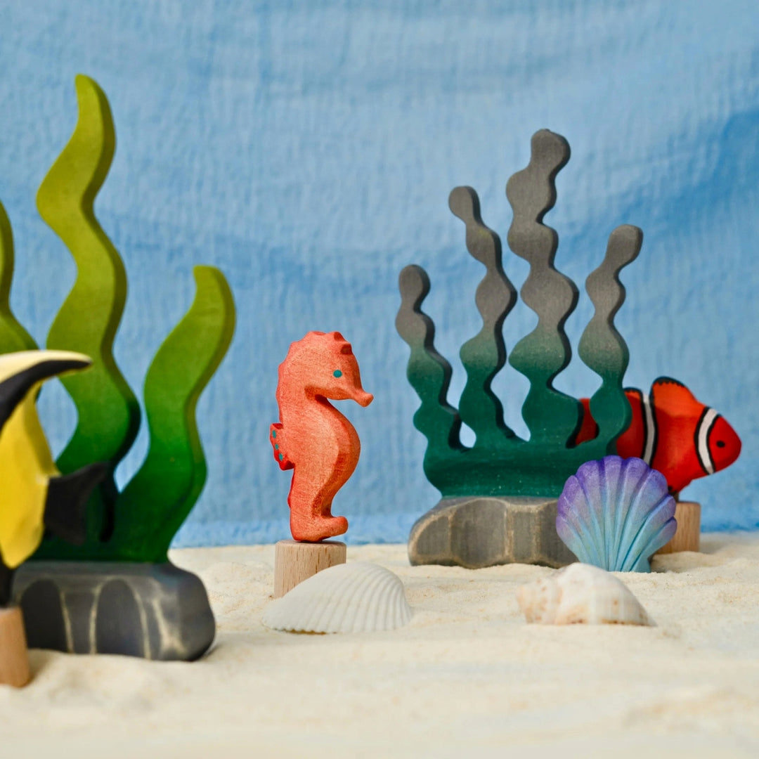 BumbuToys Wooden Celebration Ring Decoration - Seahorse - Online, Australia