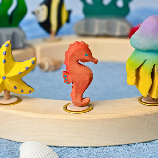 BumbuToys Wooden Celebration Ring Decoration - Seahorse - Online, Australia