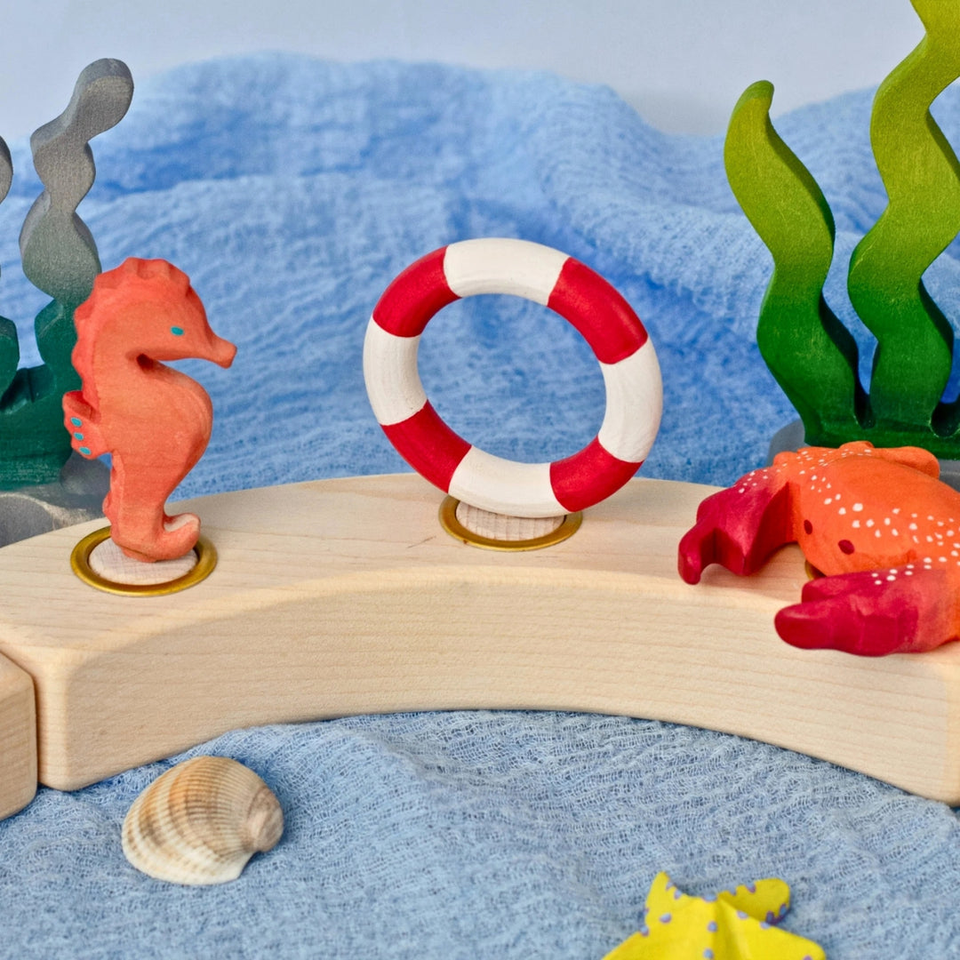BumbuToys Wooden Celebration Ring Decoration - Seahorse - Online, Australia