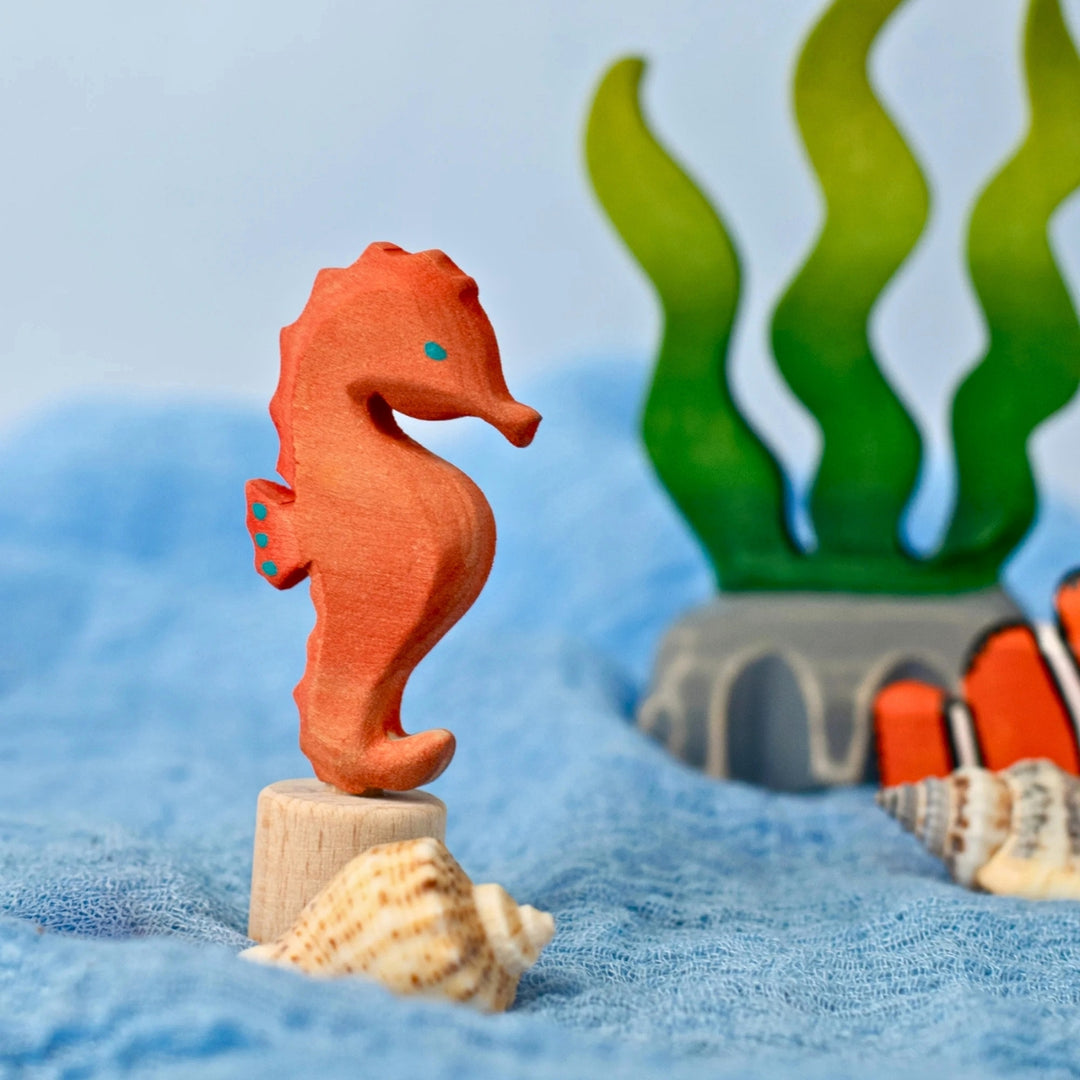 BumbuToys Wooden Celebration Ring Decoration - Seahorse - Online, Australia