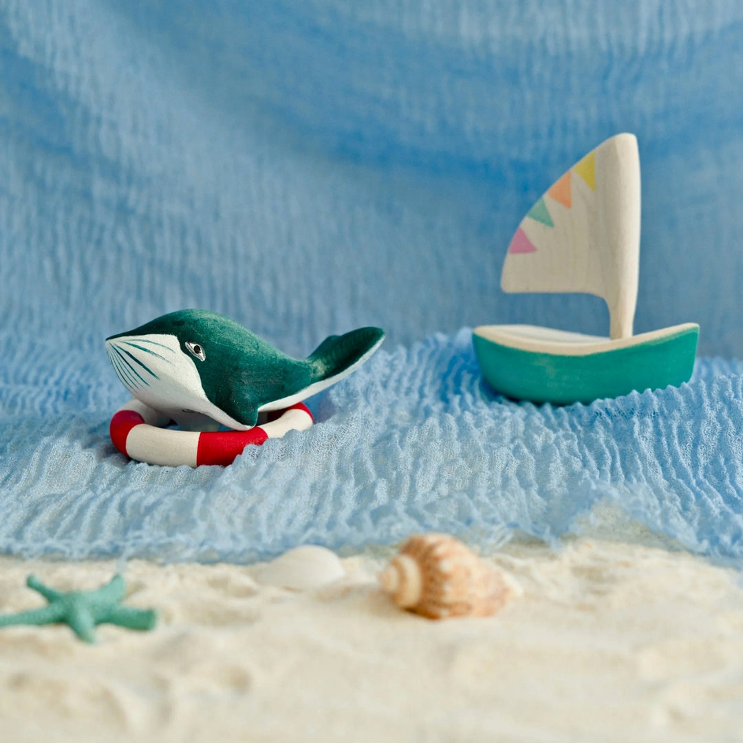 BumbuToys Wooden Celebration Ring Decoration - Whale - Online, Australia
