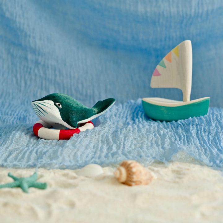 BumbuToys Wooden Celebration Ring Decoration - Whale - Online, Australia