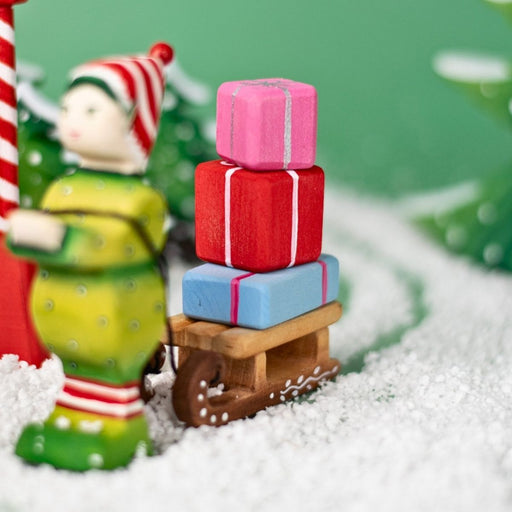 BumbuToys Wooden Christmas Figure - Sledge for Small World Play from Australia