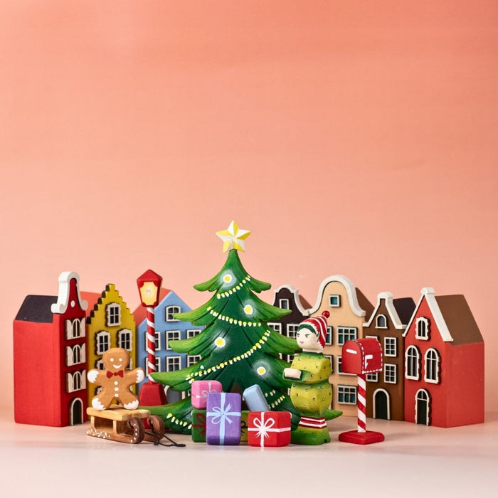BumbuToys Wooden Christmas Figures for Small World Play from Australia