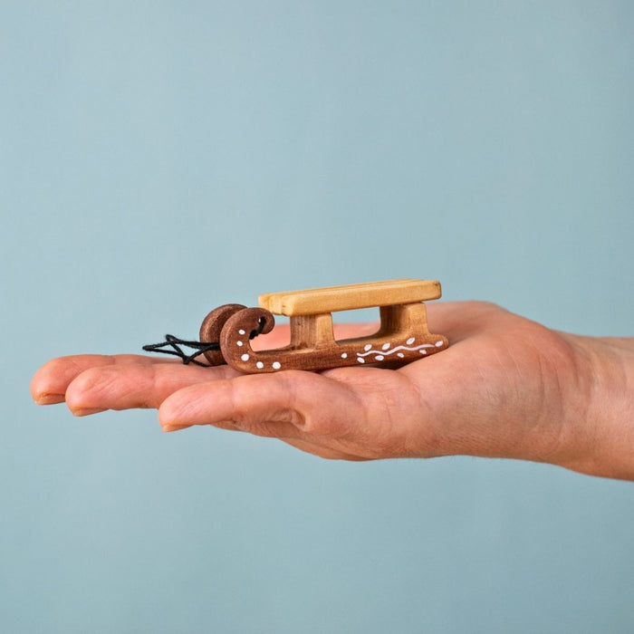 BumbuToys Wooden Christmas Figure - Sledge for Small World Play from Australia