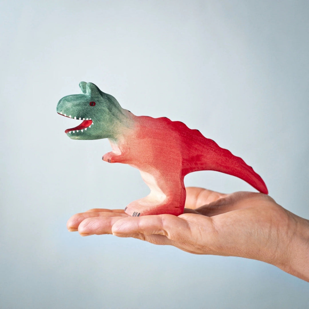 BumbuToys Wooden Dinosaur - Carnotaurus for Small World Play from Australia