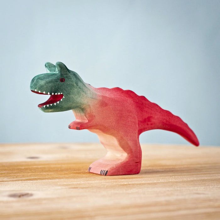 BumbuToys Wooden Dinosaur - Carnotaurus for Small World Play from Australia
