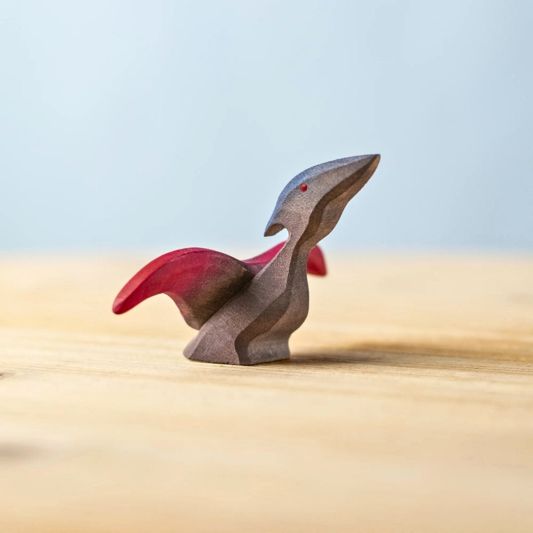 BumbuToys Wooden Dinosaur - Pteranodon Baby for Small World Play from Australia