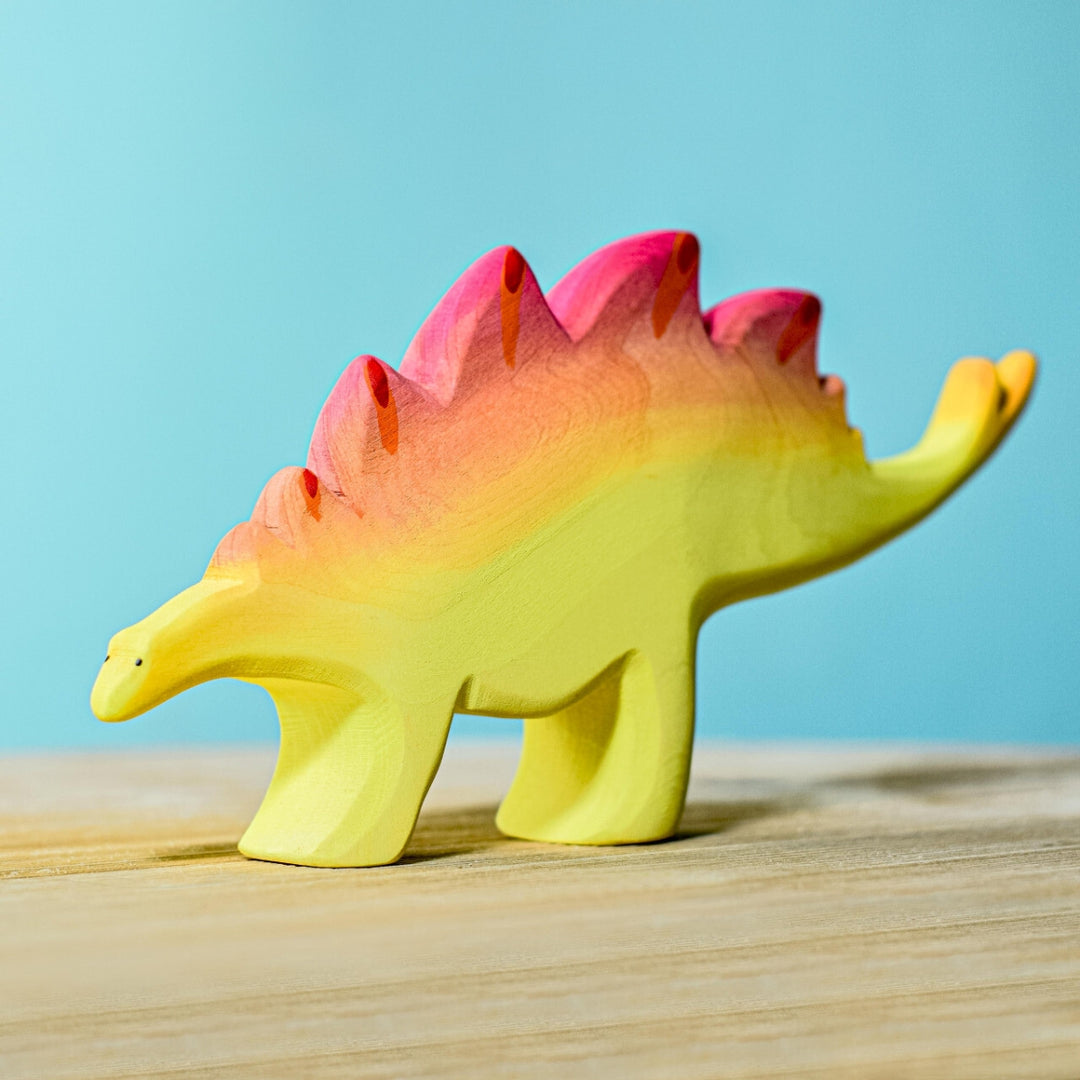 BumbuToys Handcrafted Wooden Dinosaur Stegosaurus from Australia