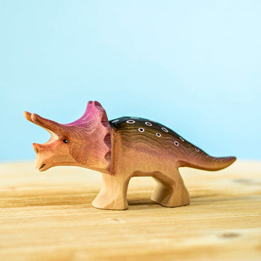 Bumbu Toys Wooden Dino Triceratops Australia — Oskar's Wooden Ark