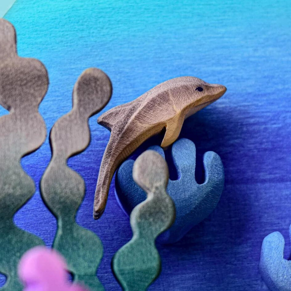 BumbuToys Handcrafted Wooden Baby Dolphin from Australia
