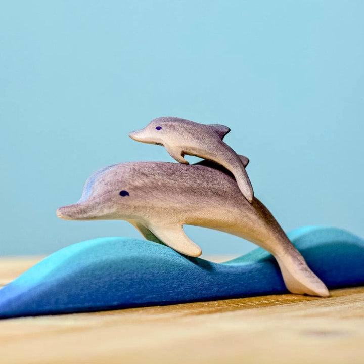BumbuToys Handcrafted Wooden Dolphins Set from Australia