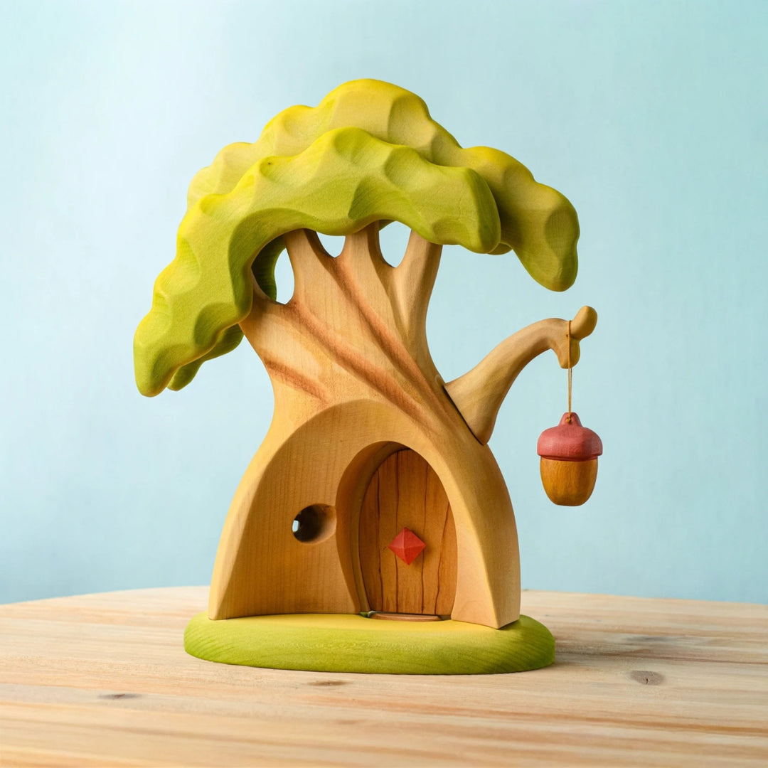 BumbuToys Wooden Enchanted Tree House Set for Small World Play - Online, Australia