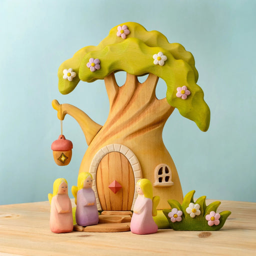 BumbuToys Wooden Enchanted Tree House Set for Small World Play - Online, Australia