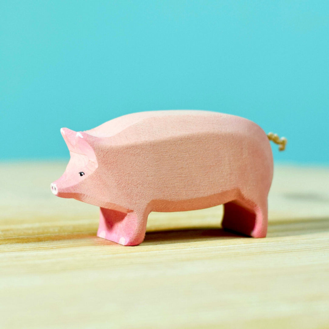 BumbuToys Mama Pig Handcrafted Wooden Farm Animal from Australia
