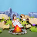 BumbuToys Handcrafted Wooden Farm Animal Sheep from Australia in a small-world play setting