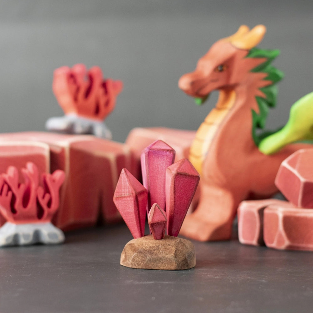 BumbuToys Wooden Figure - Crystals for Small World Play from Australia