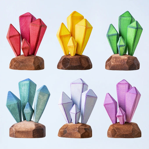 BumbuToys Wooden Figure - Crystals for Small World Play from Australia