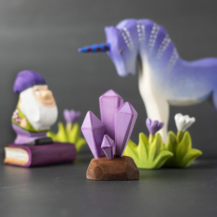 BumbuToys Wooden Figure - Crystals for Small World Play from Australia