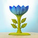 BumbuToys Handcrafted Wooden Figure Large Blue Flower for Small World Play from Australia