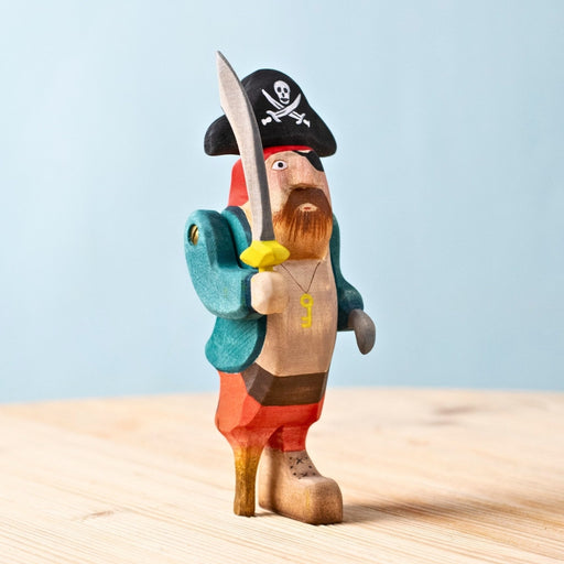 BumbuToys Wooden Figure - Pirate for Small World Play from Australia