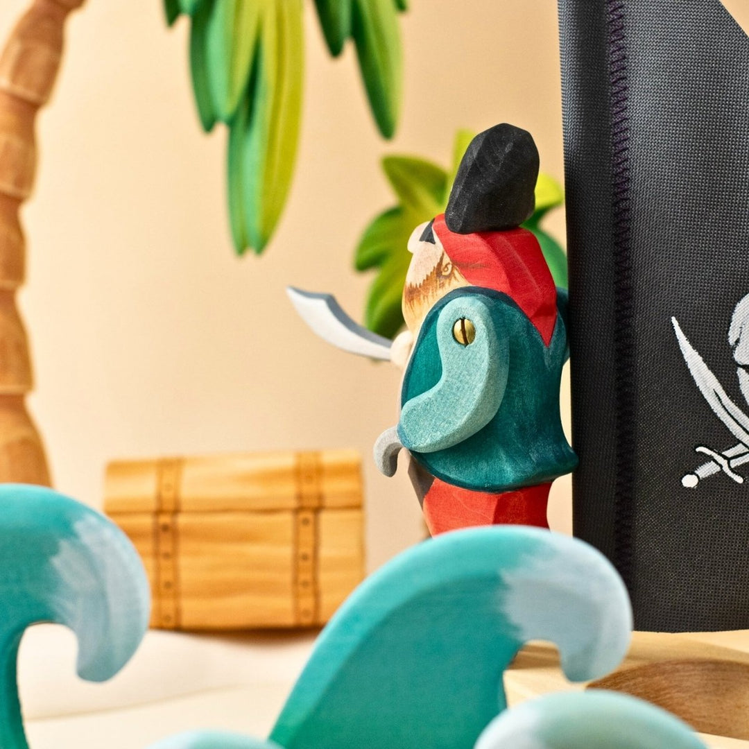 BumbuToys Wooden Figure - Pirate for Small World Play from Australia