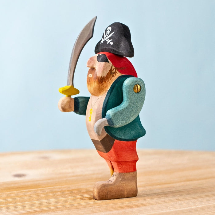 BumbuToys Wooden Figure - Pirate for Small World Play from Australia