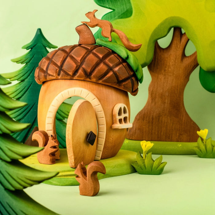 BT-32238 BumbuToys Wooden House - Acorn
