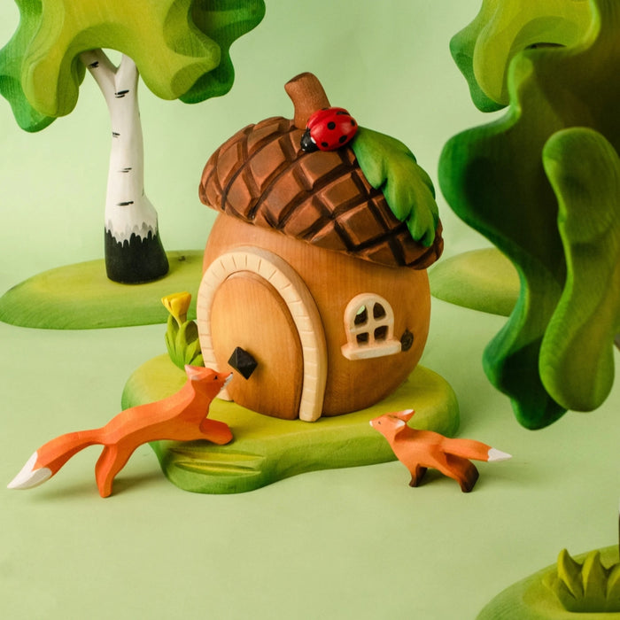 BT-32238 BumbuToys Wooden House - Acorn