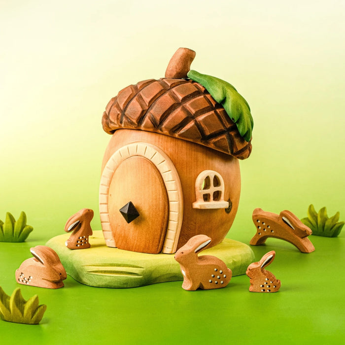 BT-32238 BumbuToys Wooden House - Acorn