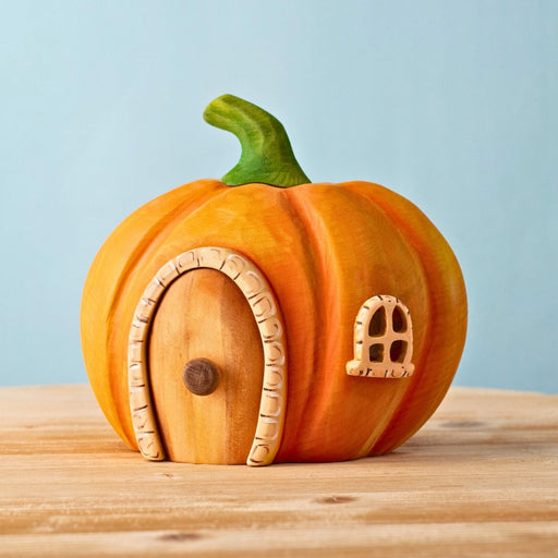 BumbuToys Wooden House - Pumpkin for Small World Play from Australia