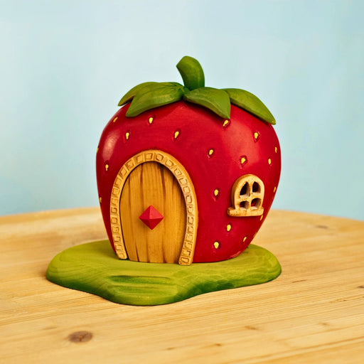 BumbuToys Wooden House - Strawberry for Small World Play - Online, Australia
