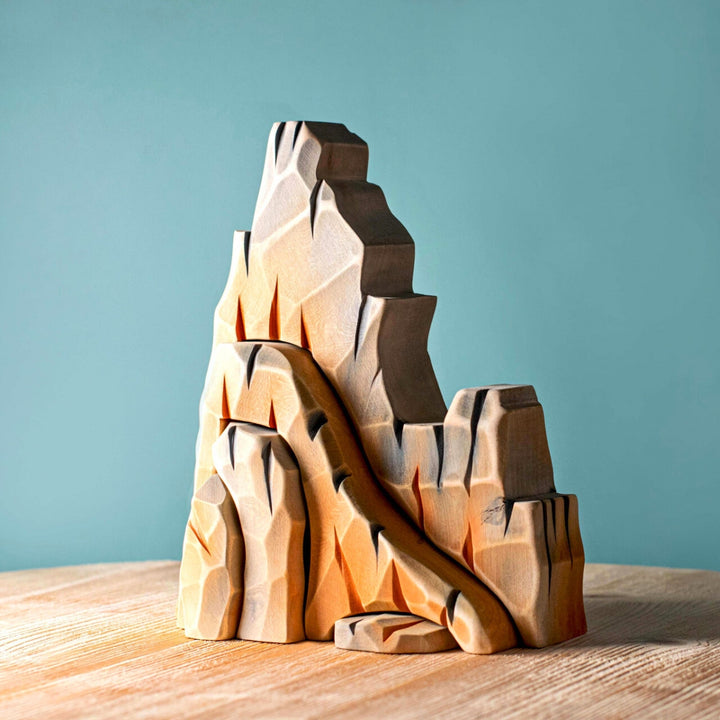 BumbuToys Handcrafted Wooden Landscape Mountain Cliff from Australia