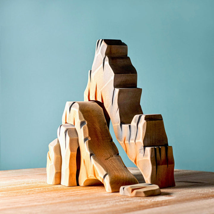 BumbuToys Handcrafted Wooden Landscape Mountain Cliff from Australia