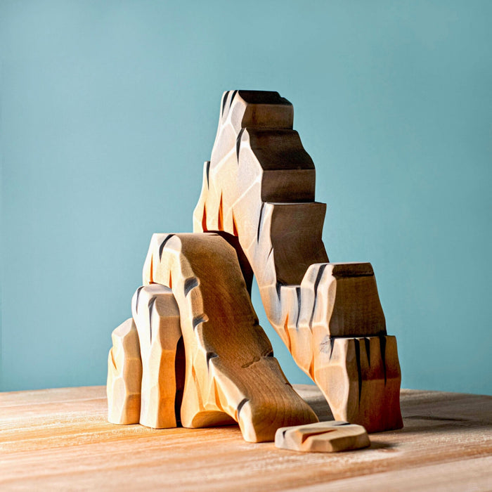 BumbuToys Handcrafted Wooden Landscape Mountain Cliff from Australia